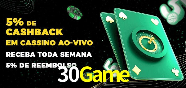 Promoções do cassino ao Vivo 30Game